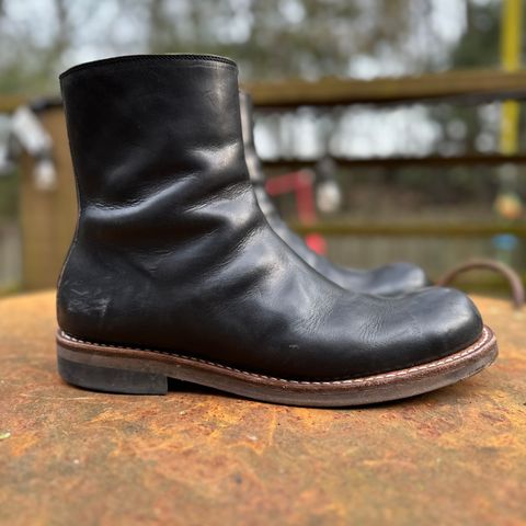 Rolling Dub Trio Casper Boot in Horween Black Teacore Chromexcel