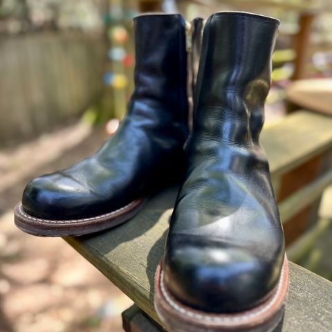 Rolling Dub Trio Casper Boot in Horween Black Teacore Chromexcel