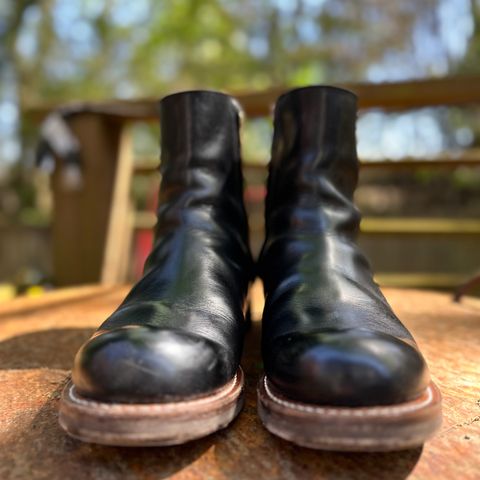 Rolling Dub Trio Casper Boot in Horween Black Teacore Chromexcel