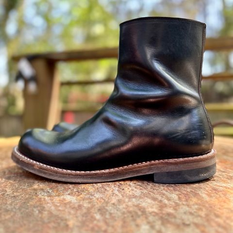 Rolling Dub Trio Casper Boot in Horween Black Teacore Chromexcel