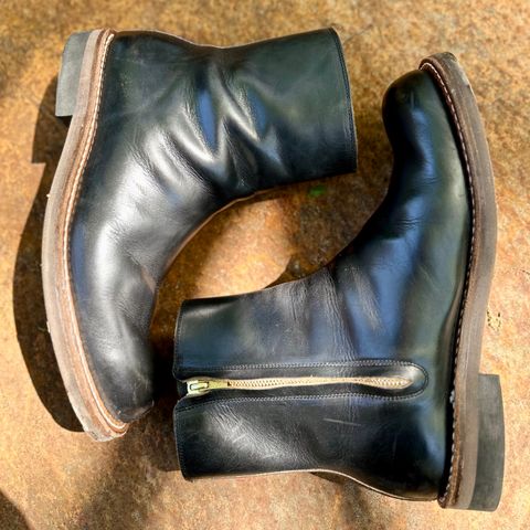 Rolling Dub Trio Casper Boot in Horween Black Teacore Chromexcel
