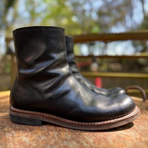 Rolling Dub Trio Casper Boot in Horween Black Teacore Chromexcel