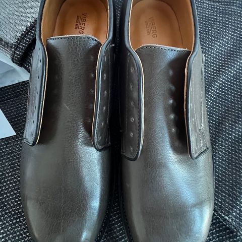 View photo of Viberg Derby Shoe in C.F. Stead Winter Smoke Classic Calf