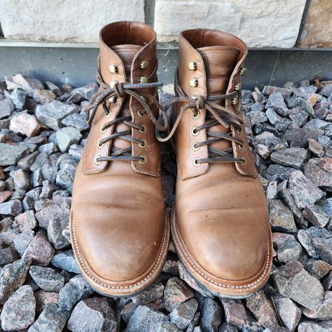 View photo of Grant Stone Diesel Boot in Horween Dune Chromexcel