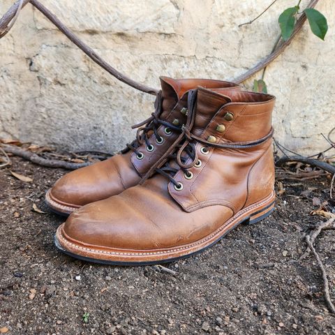 View photo of Grant Stone Diesel Boot in Horween Dune Chromexcel