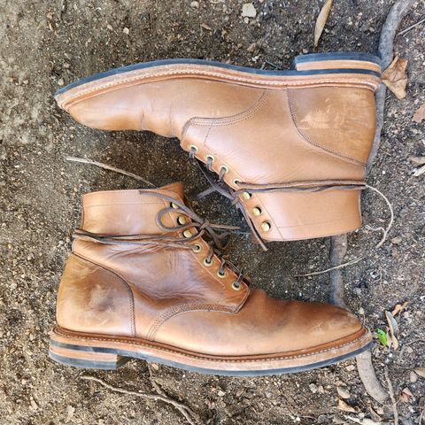 View photo of Grant Stone Diesel Boot in Horween Dune Chromexcel