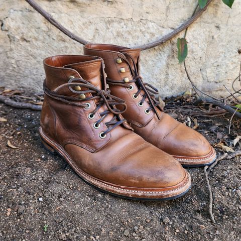 View photo of Grant Stone Diesel Boot in Horween Dune Chromexcel