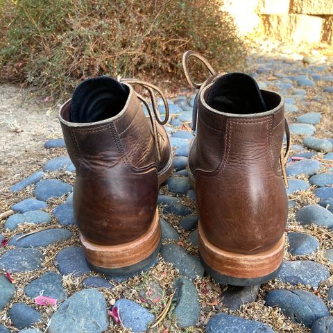 View photo of Viberg Service Boot in Horween Vintage Mocha Oil Harness (3sixteen)