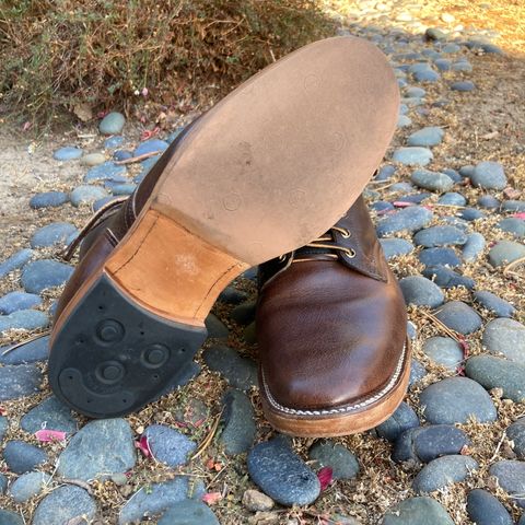 View photo of Viberg Service Boot in Horween Vintage Mocha Oil Harness (3sixteen)