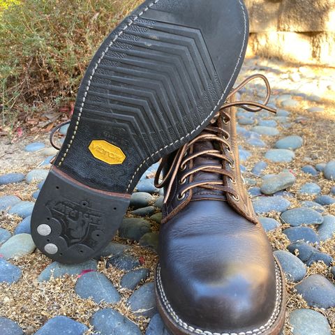 View photo of Viberg Service Boot in Seidel Brown Oil Tan