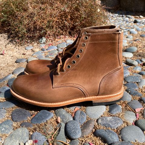 Oak Street Bootmakers Trench Boot in Horween Natural Chromexcel