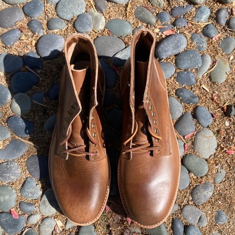 Oak Street Bootmakers Trench Boot in Horween Natural Chromexcel