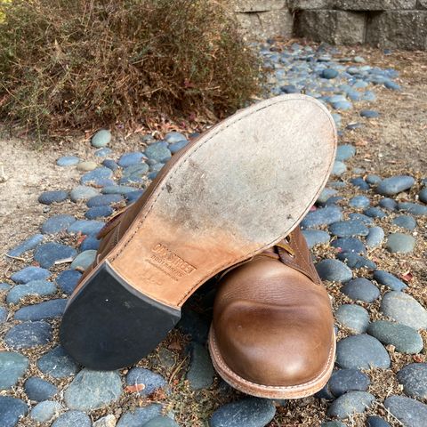 Oak Street Bootmakers Trench Boot in Horween Natural Chromexcel