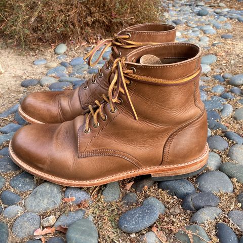 Oak Street Bootmakers Trench Boot in Horween Natural Chromexcel