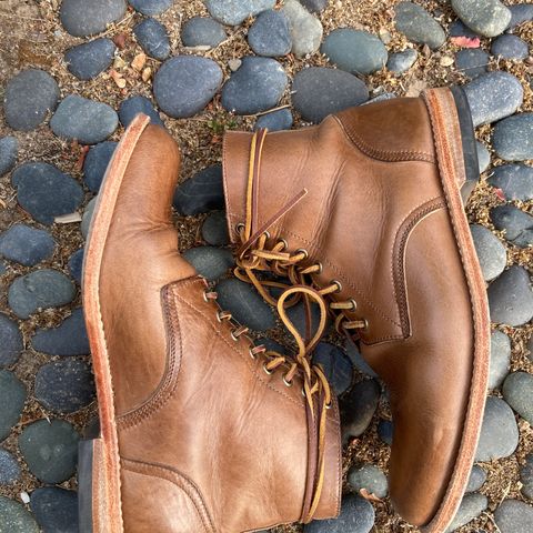 Oak Street Bootmakers Trench Boot in Horween Natural Chromexcel
