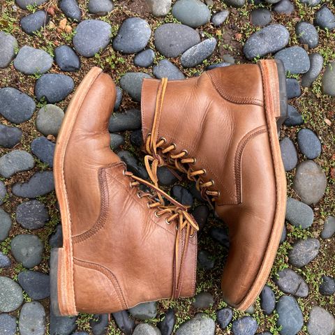 Oak Street Bootmakers Trench Boot in Horween Natural Chromexcel