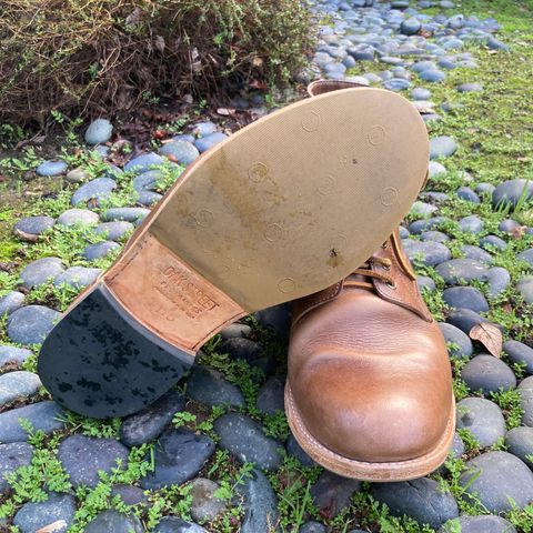 View photo of Oak Street Bootmakers Trench Boot in Horween Natural Chromexcel