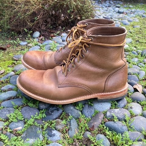 View photo of Oak Street Bootmakers Trench Boot in Horween Natural Chromexcel