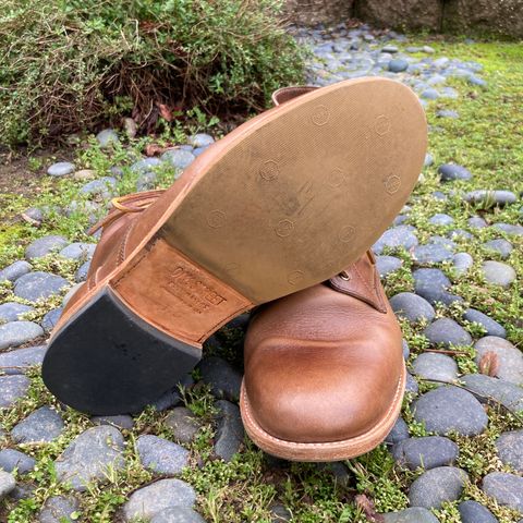 View photo of Oak Street Bootmakers Trench Boot in Horween Natural Chromexcel