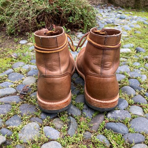 View photo of Oak Street Bootmakers Trench Boot in Horween Natural Chromexcel