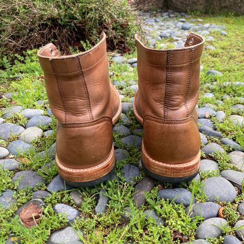 View photo of Oak Street Bootmakers Trench Boot in Horween Natural Chromexcel