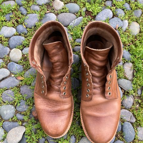 View photo of Oak Street Bootmakers Trench Boot in Horween Natural Chromexcel