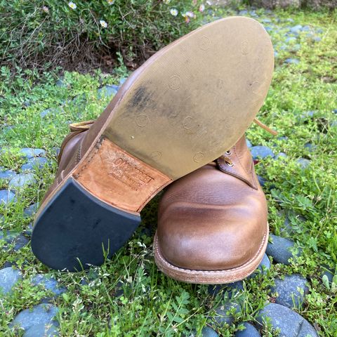 View photo of Oak Street Bootmakers Trench Boot in Horween Natural Chromexcel