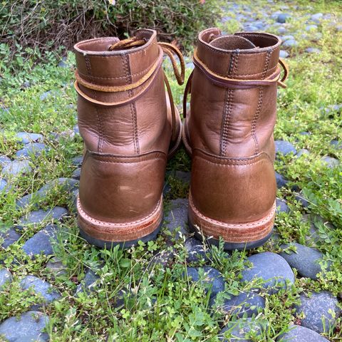 View photo of Oak Street Bootmakers Trench Boot in Horween Natural Chromexcel