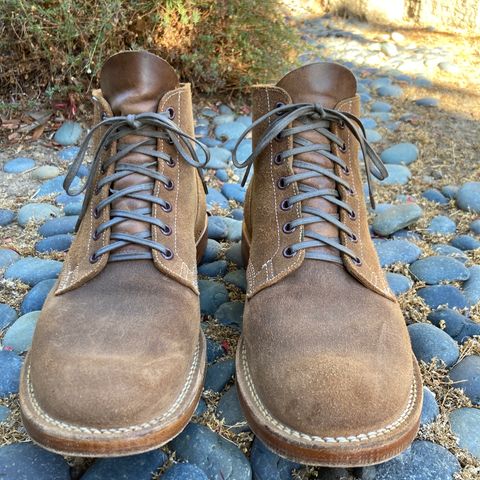 View photo of Viberg Boondocker in Horween Natural Chromexcel Roughout