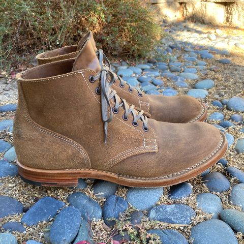 View photo of Viberg Boondocker in Horween Natural Chromexcel Roughout