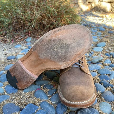 View photo of Viberg Boondocker in Horween Natural Chromexcel Roughout