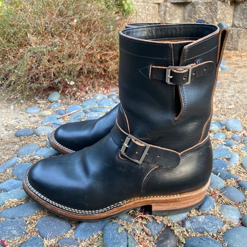 View photo of Viberg Engineer in Horween Black Chromexcel