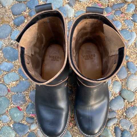 View photo of Viberg Engineer in Horween Black Chromexcel