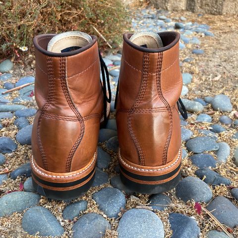 View photo of John Lofgren Monkey Boots in Horween Whiskey Cavalier