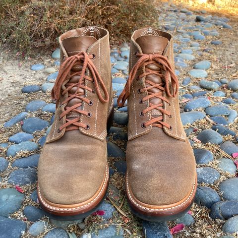 View photo of John Lofgren M-43 Service Shoes in Horween Natural Chromexcel Roughout