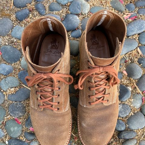 View photo of John Lofgren M-43 Service Shoes in Horween Natural Chromexcel Roughout