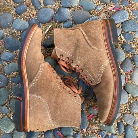 View photo of John Lofgren M-43 Service Shoes in Horween Natural Chromexcel Roughout