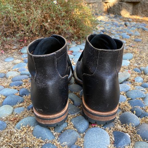 View photo of Viberg Service Boot in Horween Black Waxed Flesh