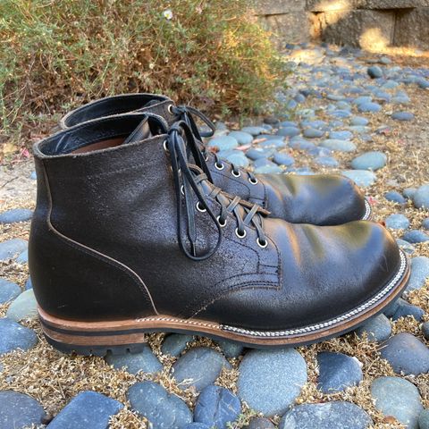 View photo of Viberg Service Boot in Horween Black Waxed Flesh