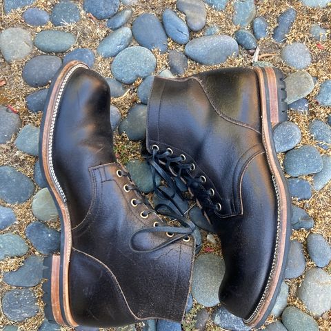 Search result thumbnail of Viberg Service Boot in Horween Black Waxed Flesh