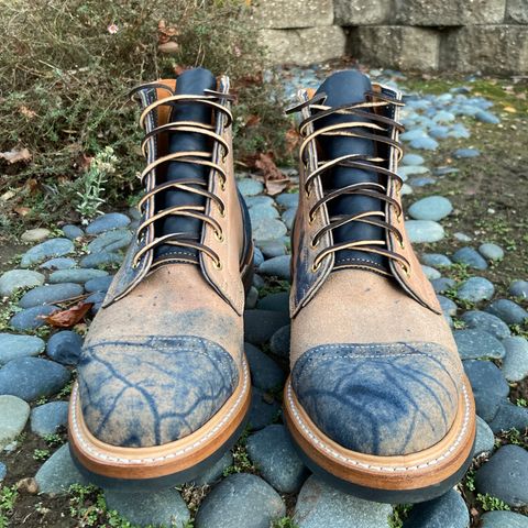 View photo of Truman Service Boot in Navy Horse Rump Roughout