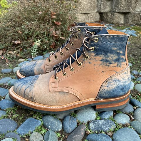 View photo of Truman Service Boot in Navy Horse Rump Roughout