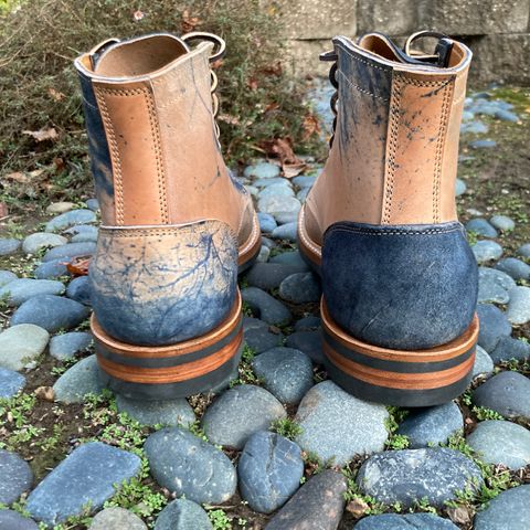 View photo of Truman Service Boot in Navy Horse Rump Roughout