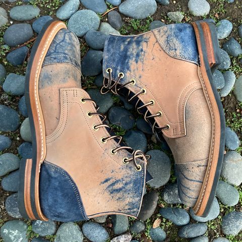 View photo of Truman Service Boot in Navy Horse Rump Roughout