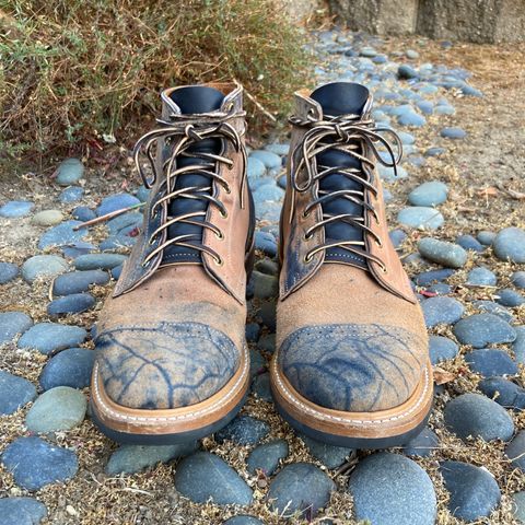 View photo of Truman Service Boot in Navy Horse Rump Roughout