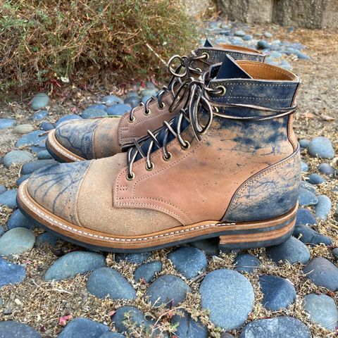 View photo of Truman Service Boot in Navy Horse Rump Roughout