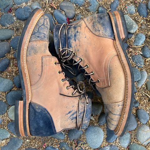 View photo of Truman Service Boot in Navy Horse Rump Roughout