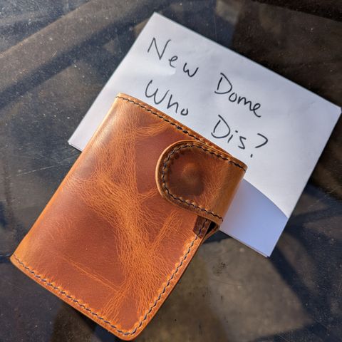 Ambar Snap Wallet in Conceria Walpier Navy Buttero & Badalassi Carlo Natural Waxy & Horween Armagnac Shell Cordovan