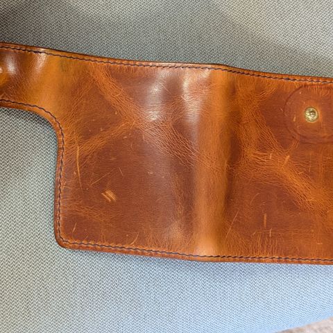 Ambar Snap Wallet in Conceria Walpier Navy Buttero & Badalassi Carlo Natural Waxy & Horween Armagnac Shell Cordovan