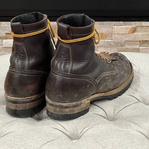 View photo of Drew's Boots 8-Inch Logger in Brown Smooth